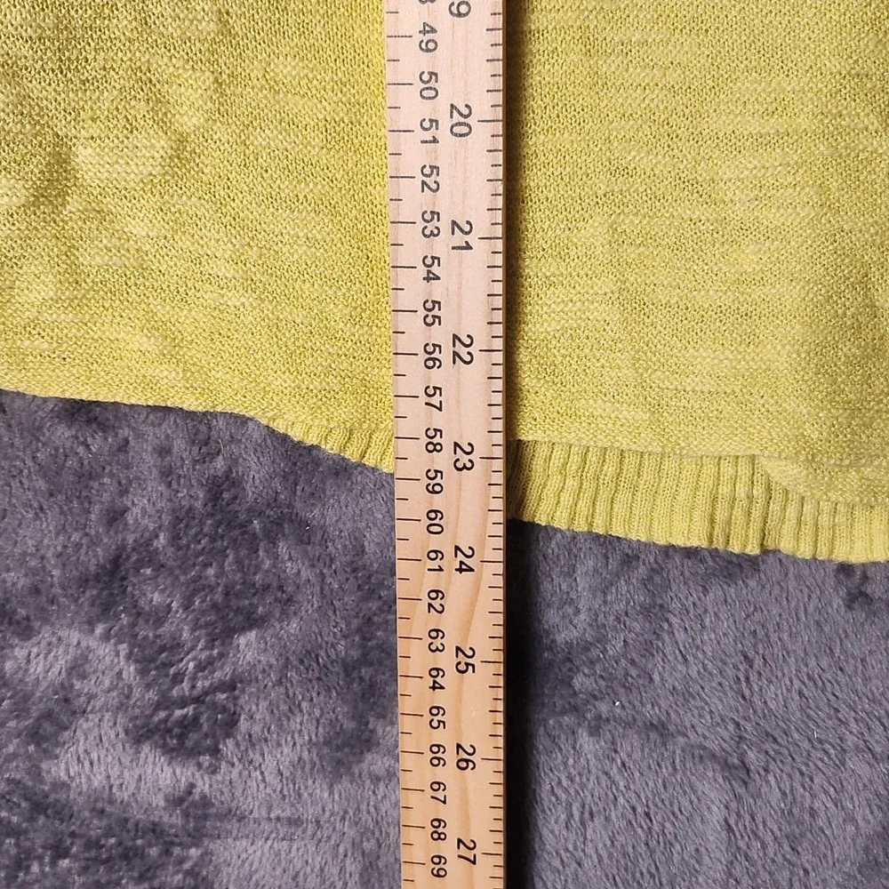 Eileen Fisher Open Front Cardigan Organic Linen Cotton Yellow Small S5LFV